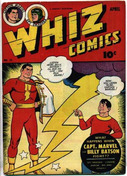Whiz Comics 53 - Captain Marvel - Spy Smasher - Whiz Comics No 55 - Lightning - Billy Batson