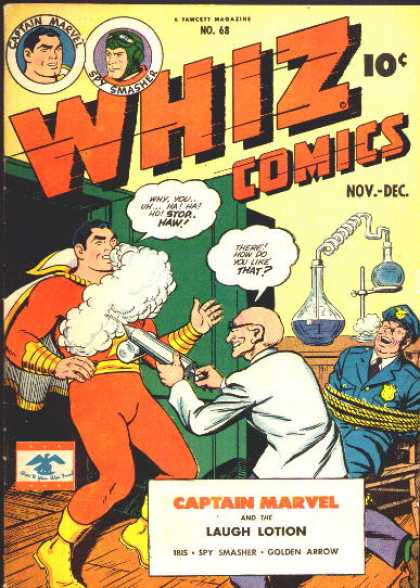 Whiz Comics 68 - Smoke - Laboratory - Vile - Policeman - Rope