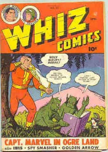 Whiz Comics 73 - Capt Marvel In Ogre Land - Mountain - Tree - Book - Spy Smasher
