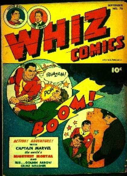 Whiz Comics 78 - Captain Marvel - Mightiest Mortal - Golden Arrow - Policeman - Lightning Bolt