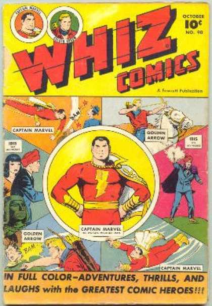Whiz Comics 90 - Whiz Comics - Comic Heros - Captain Marvel - Color Adventures - Golden Arrow