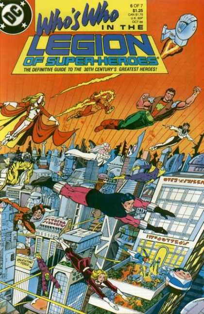Who's Who in the Legion of Super-Heroes 6 - The Definitive Guide To The 39th Century Heroes - Dc Comics - Rocket Ship - City - Part 6 Of 7 - George Perez, Jim Valentino