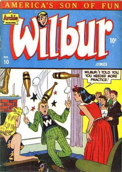 Wilbur 10 - Americas Son Of Fun - Archie Magazine - Bottle - Tie - Yellow Air