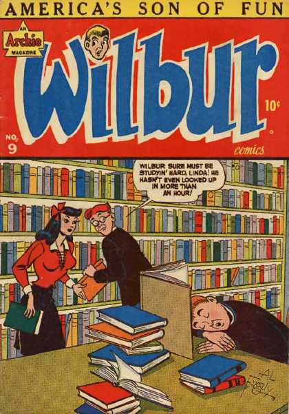 Wilbur 9 - Speech Bubble - Archie - Library - Books - Shelves
