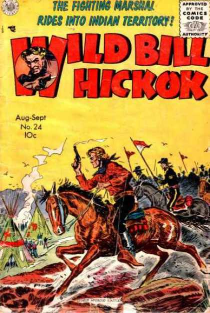 Wild Bill Hickok 24 - Horse - Smoking Gun - Indian Tent - Birds - Rocks