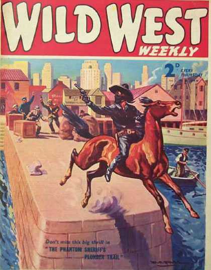 Wild West Weekly 25 - Western - Cowboy - Fight - Wild - Horse