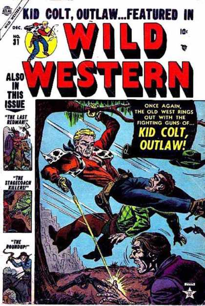 Wild Western 31 - Kid Colt - Outlaw - Top Hat - Stunned Hand - Stagecoach