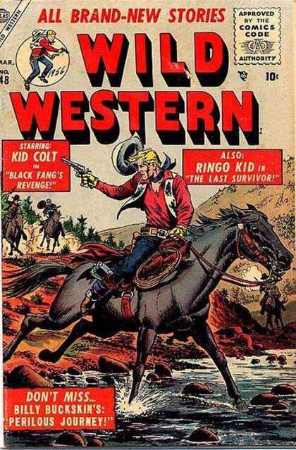 Wild Western 48 - All Brand-new Stories - Approved By The Comics Code Authority - Horse - Gun - Water