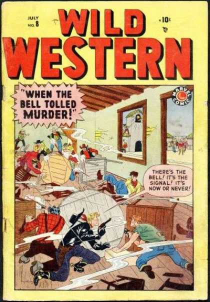 Wild Western 8 - July - When The Bell Tolled Murder - Window - Man - Gun
