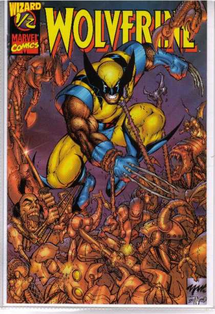 Wizard 1/2 28 - Wolverine - X-men - Creatures - Fighting - Night