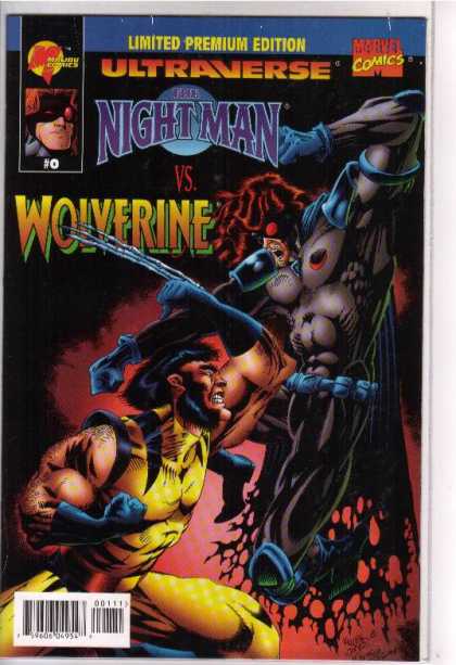 Wizard 1/2 8 - Ultraverse - Night Man - Wolverine - Fight - Dark