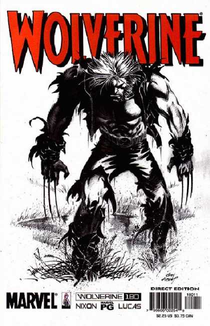 Wolverine 180 - Red - Black And White - Claws - Belt - Grass - Andy Kubert