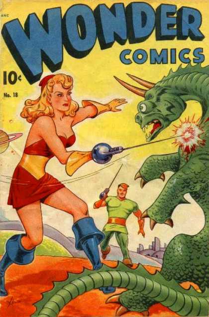 Wonder Comics 18 - Defender Of The State - Dragon Fighter - The Faithful Sword - Battle With A Beast - The Prestigious Fight