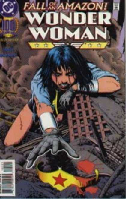 Wonder Woman (1987) 100 - Amazon - Hurt - Climbing - Smoke - Tiara - Brian Bolland