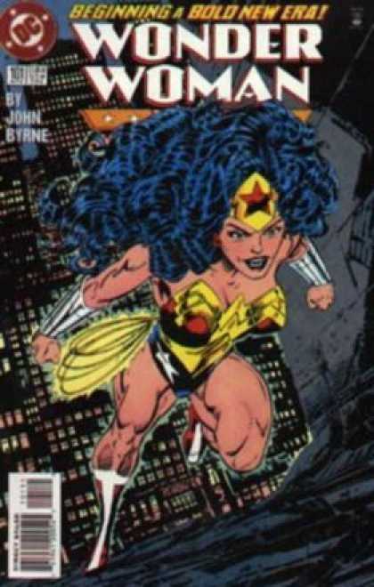 Wonder Woman (1987) 101 - Bold New Era - Star - City - Muscles - Long Black Hair - John Byrne