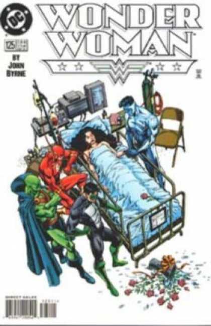 Wonder Woman (1987) 125 - Hospital Bed - Medical Machines - Waiting - Flowers - Oxygen Tank