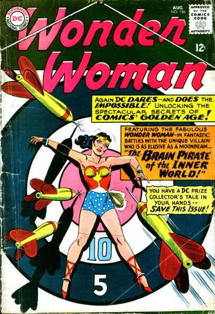 Wonder Woman (1987) 156 - Supergirl - Comics Code - Costume - Black Hair - Darts - Adam Hughes