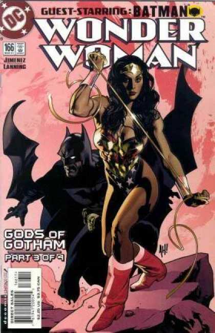 Wonder Woman (1987) 166 - Batman - Gods Of Gotham - Whip - Boots - Tiara - Adam Hughes