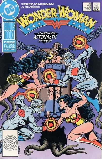 Wonder Woman (1987) 26 - Perez - Marrinan - Invasion Aftermath Extra - Bonus Book - Free 16 Page Second Future - George Perez, Neil Vokes
