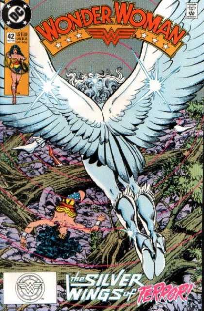 Wonder Woman (1987) 42 - The Silver Wings Of Terror - Wings - Fly - Tree - Roots - George Perez
