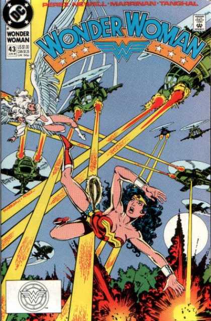 Wonder Woman (1987) 43 - Fire - Trees - Helicopters - Wings - Lasers - George Perez