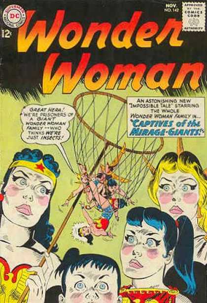 Wonder Woman 142 - Wonder Woman - Net - Great Hera - Captives Of The Miragegaints - Impossible Tale - Ross Andru