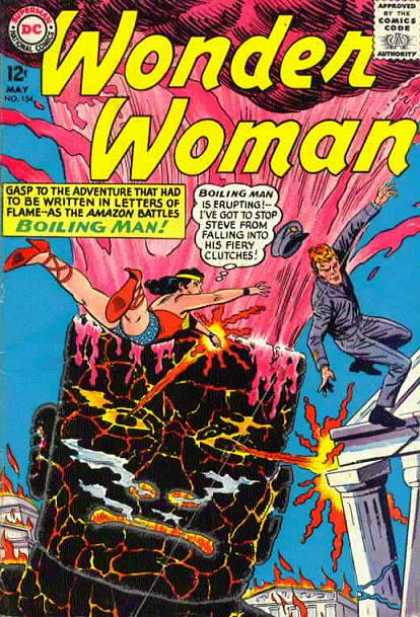 Wonder Woman 154 - Superman - National Comics - Dollar Comics - Approved By The Comics Code Authority - Boiling Man - Ross Andru