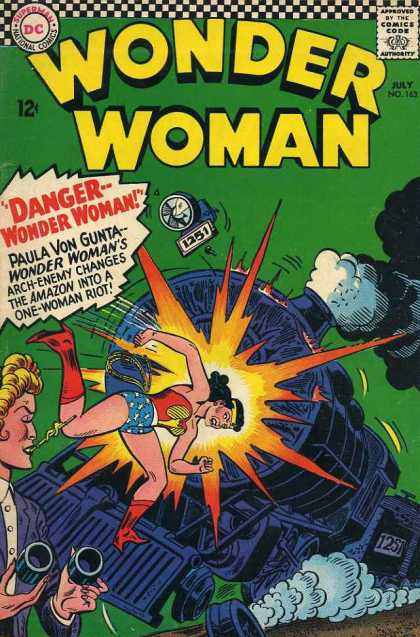 Wonder Woman 163 - Dc Comics - Paula Von Gunta - Train - Bracelets - Arch-enemy - Ross Andru