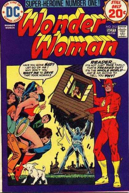 Wonder Woman 213 - Flash - Wonder Woman - House - Family - Freaked Out - Bob Oksner