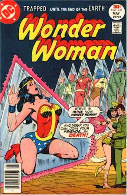 Wonder Woman 231 - Trappeduntil The End Of The Earth - Dc Comics - You Can Join Your Friends In Death - Steve Is Mine Now - Steve Austin Is Held Captive