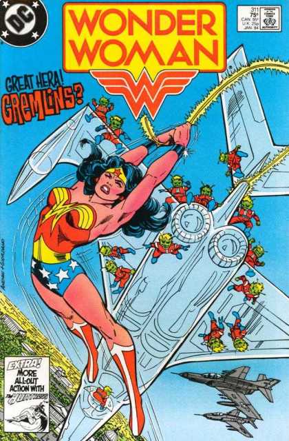 Wonder Woman 311 - Great Hera - Gremlins - Dc - Flying - Planes - Dick Giordano, Ross Andru