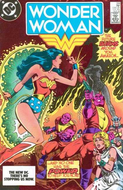 Wonder Woman 318 - Approved By The Comics Code - Superhero - Gun - Fire - Woman