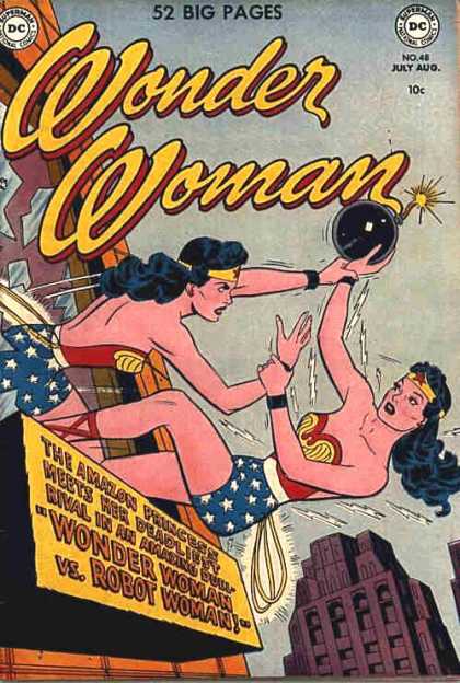Wonder Woman 48 - Wonder Woman - Dc Comics - Robot Woman - Going Out A Window - Bomb