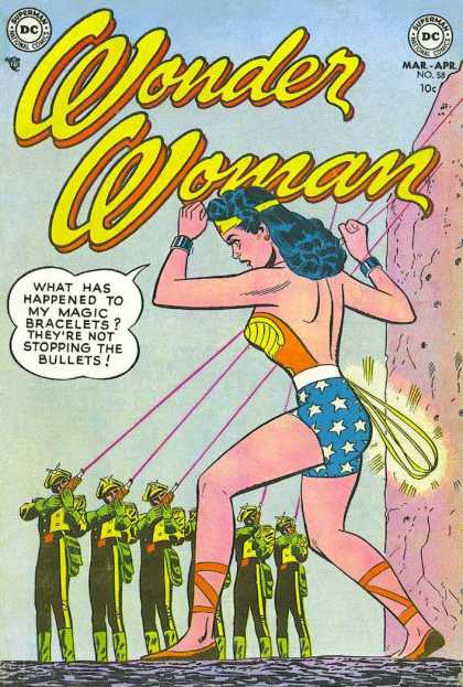 Wonder Woman 58 - Superman National Comics - Superhero - Soldiers - Laser - What Has Happened To My Magic Bracelets