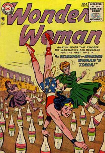 Wonder Woman 75 - Tiara - Amazon Feats - Walking On Hands - Bottles - Stadium