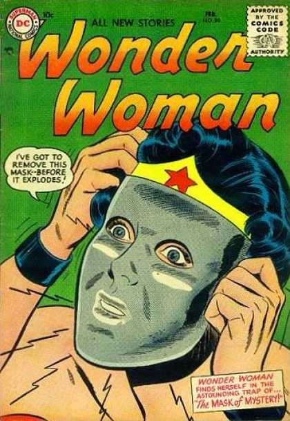 Wonder Woman 80 - Steel Mask - Panic - Wide-eyed - Wonder Woman - Hair Pulling