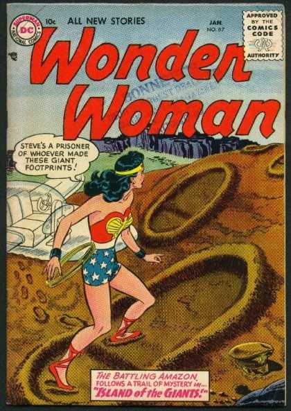Wonder Woman 87 - Footprints - Invisible Jet - Lasso - Hat - Island Of The Giants