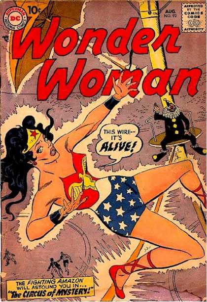 Wonder Woman 92 - Superman - Approved By The Comics Code - Alive - Clown - The Circus Of Mystery