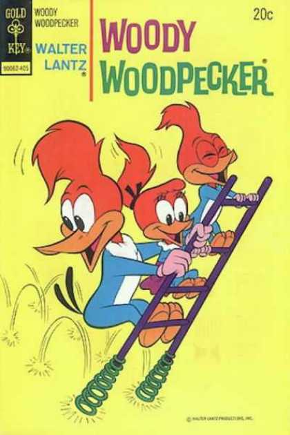 Woody Woodpecker 136 - Gold Key - Walter Lantz - Ladder - Little Woodpeckers - Jumping