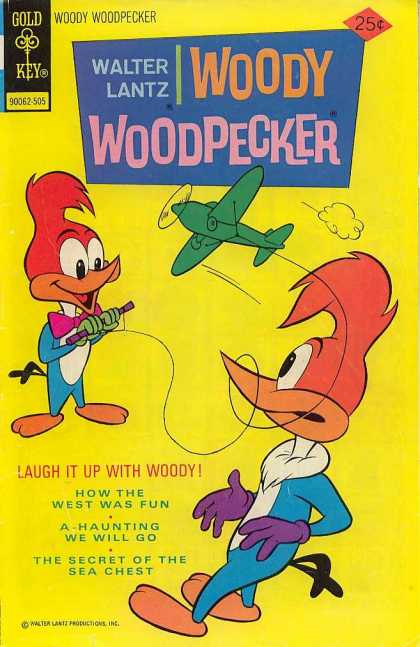Woody Woodpecker 143 - Aeroplane - 2 Woodpeckers - Rope - Laugh - Beak Rounded With Rope