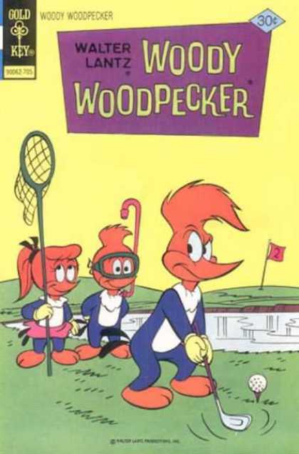 Woody Woodpecker 157 - Golf - Fishing Net - Snorkel - Hole 2 - Swing