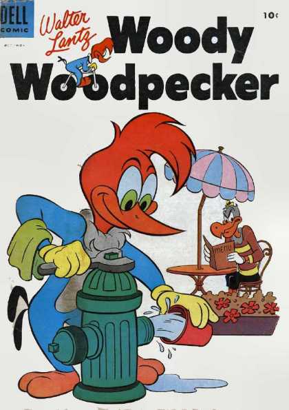 Woody Woodpecker 27 - Walter Lantz - Woody Woodpecker - Dell - Hydrant - Classic