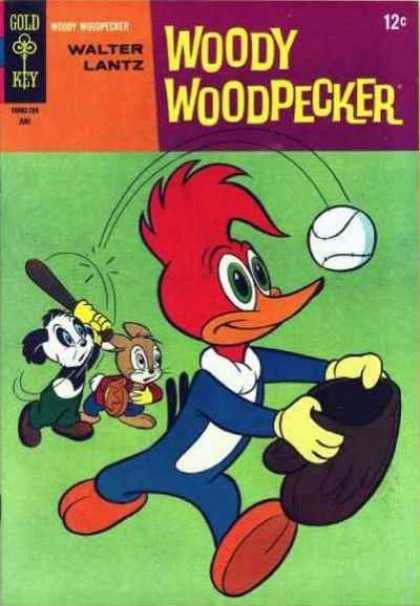 Woody Woodpecker 97 - Walter Lantz - Gold Key - Baseball - Bat - Rabbit