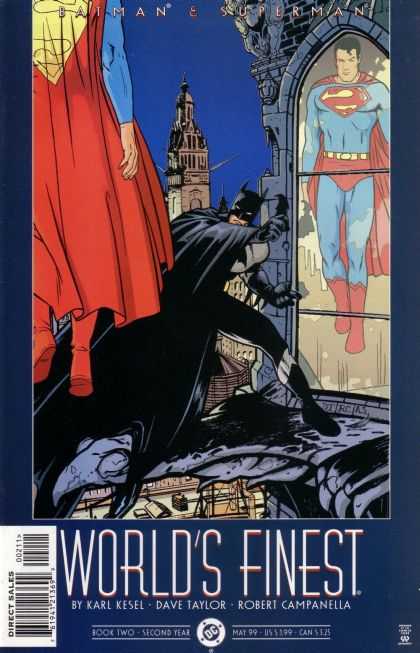 World's Finest (1999) 2 - Superman - Batman - Window - Reflection - Tall Buildings