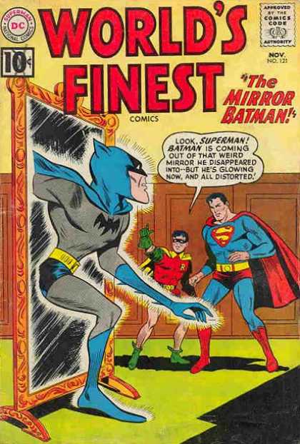 World's Finest 121 - Superman National Comics - Approved By The Comics Code - The Mirror Batman - Robin - Superman