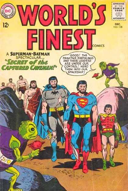 World's Finest 138 - Aliens - Secret Of The Captured Cavemen - Superman - Batman - Robin