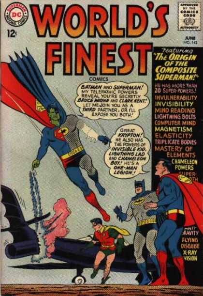 World's Finest 142 - Dc Comics - June - No 142 - The Origin Of The Composite Superman - He Has More Than 20 Super Powers