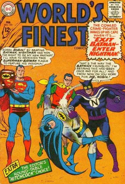 World's Finest 155 - Batman - Robin - Superman - Exit Batman-- Enter Nightman - Fighting