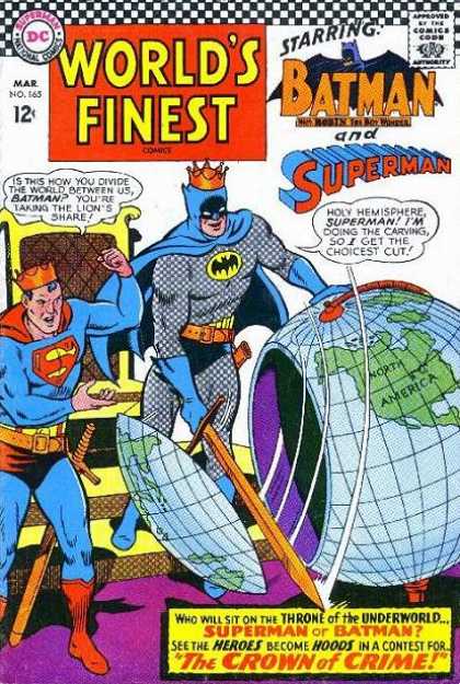 World's Finest 165 - Batman - Superman - Dc Comics - Globe - Crown Of Crime