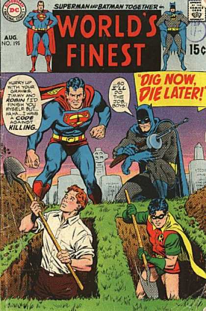 World's Finest 195 - Dig Now Die Later - Jimmy - Robin - Digging - Graves